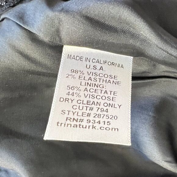 Trina Turk Gray and Green Leopard Print Plaid Pencil Skirt - Picture 8 of 8